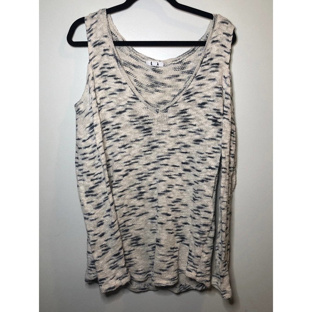 Knit cold-shoulder blouse LNA size Medium Made in USA